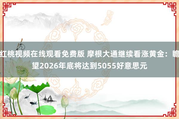 红桃视频在线观看免费版 摩根大通继续看涨黄金：瞻望2026年底将达到5055好意思元